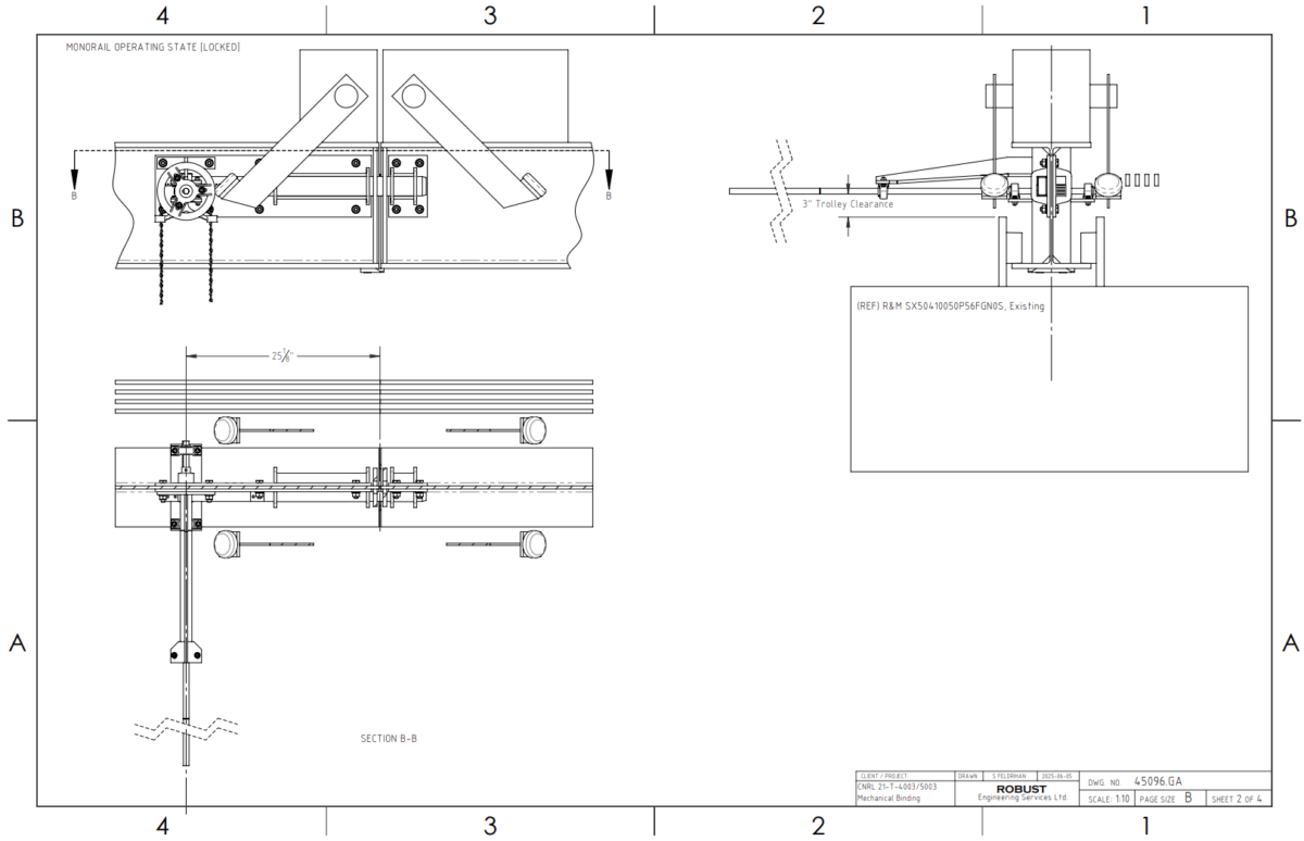 Monorail Technical drawing (locked) - Robust Engineering Services